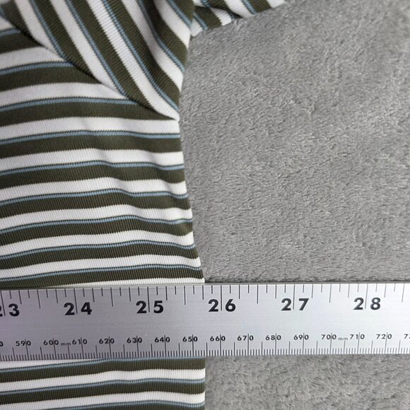 Mens Callaway Opti Dri Green White Striped Polo Shirt Short Sleeve Polyester XL - Picture 6 of 8